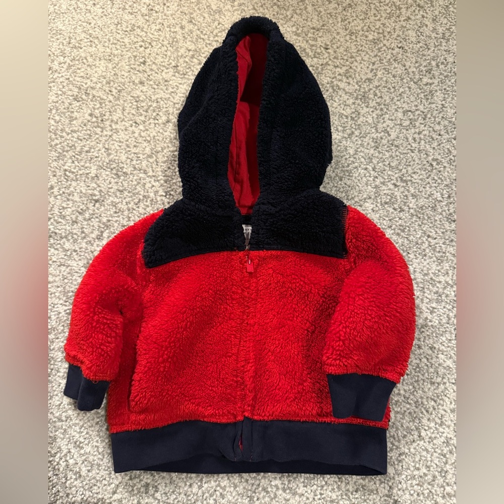 Red and Black Baby Hooded Jacket